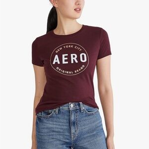 Aeropostale Maroon Graphic Tee